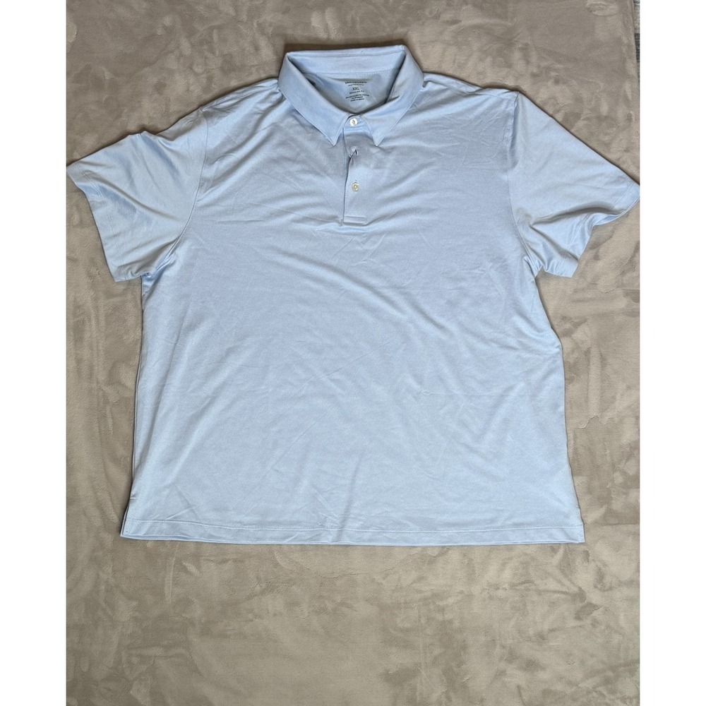 Van Heusen Blue Performance Regular Fit Short Sleeve Collared Polo Mens Size XXL